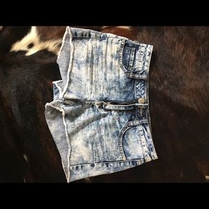 Stonewashed Jean Shorts